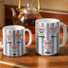 Dog Lover Red Eye Glasses - Personalized White Edge-to-Edge Mug