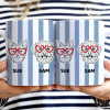Dog Lover Red Eye Glasses - Personalized White Edge-to-Edge Mug