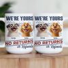 Dog Lovers' Personalized Mug No Returns Design, Gift for Couples