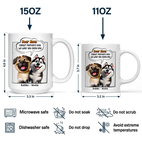 Dog Lovers We Woof You Every Day - Personalized Mug