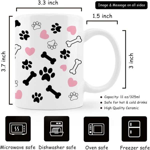 Dog Mom Coffee Mug Dog Lover Gift for Dog Mom Women Grandma, Birthday Christmas Gift