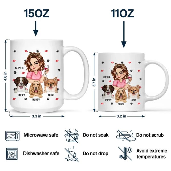 Dog Mom Not Like A Regular Mom - Personalized Mug