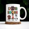 Dog Mom, Paw Print and Dogs - Personalized Custom Coffee Mug - DOG028_MG