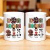 Dog Mom, Paw Print and Dogs - Personalized Custom Coffee Mug - DOG028_MG