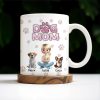 Dog Mom, Paw Prints and Cartoon Dogs - Personalized Custom Coffee Mug - DOG027_MG