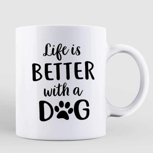Dog Mom Sitting On The Beach Personalized Mug