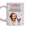 Dog Mom With Cherry - Personalized Custom 3D Inflated Effect Accent Mug - Gift For Her, Pet Lover | CLP16.V3 HH01