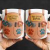 Dog Sitter Customizable Name With Paw Prints And Pet Care Essentials - Personalized Custom Coffee Mug - JBS014_MG