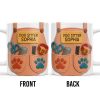 Dog Sitter Customizable Name With Paw Prints And Pet Care Essentials - Personalized Custom Coffee Mug - JBS014_MG