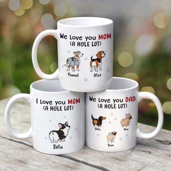 Dog Wiggle Butts Love You Hold Lot Personalized Coffee Mug