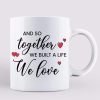 Dogs Colorful Tree Couple Built A Life Personalized Coffee Mug