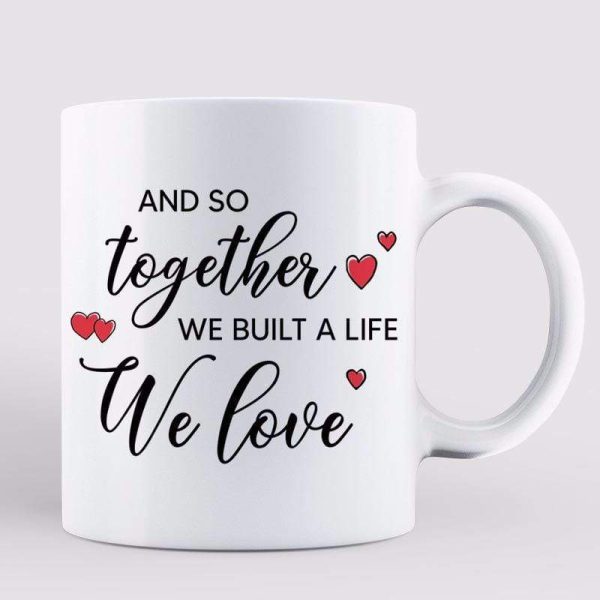 Dogs Colorful Tree Couple Built A Life Personalized Coffee Mug