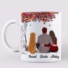 Dogs Colorful Tree Couple Built A Life Personalized Coffee Mug