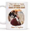 Dogs Make Me Happy, Humans Make My Head Hurt - Personalized Custom Coffee Mug - PET090_MG