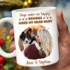 Dogs Make Me Happy, Humans Make My Head Hurt - Personalized Custom Coffee Mug - PET090_MG