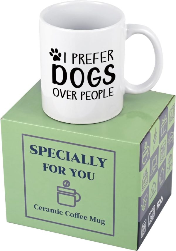 Dogs Over People Coffee Mug Funny Dog Lover Gift for Dog Mom Women Men, Birthday Christmas Gift
