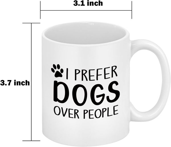 Dogs Over People Coffee Mug Funny Dog Lover Gift for Dog Mom Women Men, Birthday Christmas Gift
