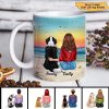 Dogs Sitting At The Beach Personalized Mug