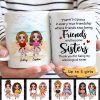 Doll Besties Best Friends Sitting On The Beach Personalized Mug