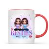 Doll Besties Sitting On Word Gift For Best Friends Personalized Mug