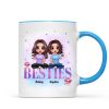 Doll Besties Sitting On Word Gift For Best Friends Personalized Mug