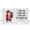 Doll Couple Kissing I Met You I Liked You I Love You Gift For Him For Her Personalized Mug