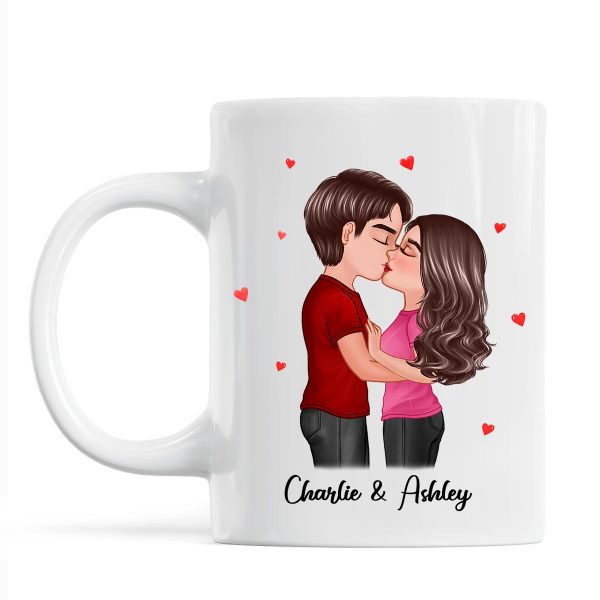 Doll Couple Kissing I Met You I Liked You I Love You Gift For Him For Her Personalized Mug