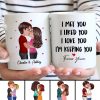 Doll Couple Kissing I Met You I Liked You I Love You Gift For Him For Her Personalized Mug
