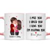 Doll Couple Kissing I Met You I Liked You I Love You Gift For Him For Her Personalized Mug