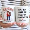 Doll Couple Kissing Under Red Tree Gift For Him For Her Personalized Mug