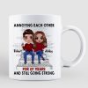 Doll Couple Sitting On Stair Personalized Mug