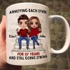 Doll Couple Sitting On Stair Personalized Mug