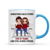 Doll Couple Sitting On Stair Personalized Mug