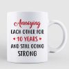 Doll Couple Standing Annoying Each Other Gift Personalized Mug
