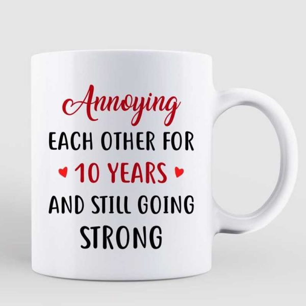 Doll Couple Standing Annoying Each Other Gift Personalized Mug