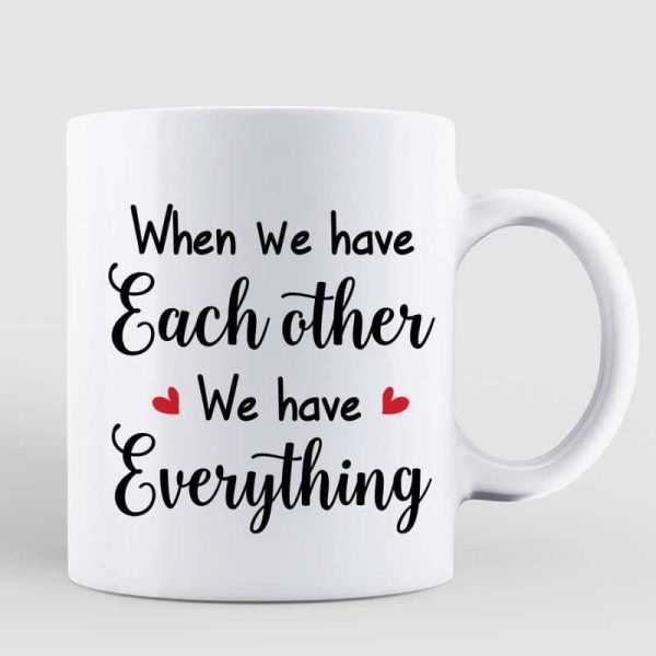 Doll Couple Standing Winter Gift For Him For Her Personalized Mug