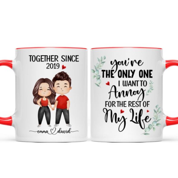 Doll Couple Watercolor Together Since Personalized Mug