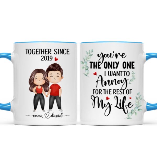 Doll Couple Watercolor Together Since Personalized Mug
