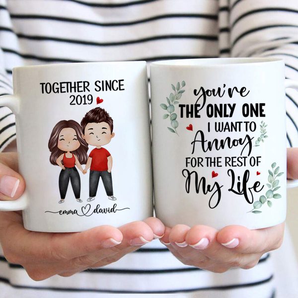 Doll Couple Watercolor Together Since Personalized Mug