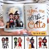Doll Couple You Me And The Cats Halloween Personalized Mug
