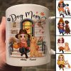 Doll Dog Mom Fall Season Front Porch Personalized Mug
