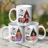 Doll Dog Mom Sitting Beside Christmas Tree Personalized Mug