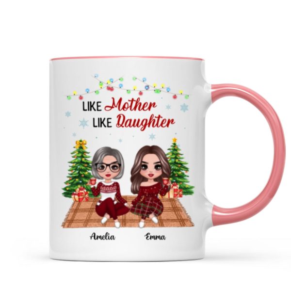 Doll Like Mother Like Daughter In House Christmas Personalized Mug