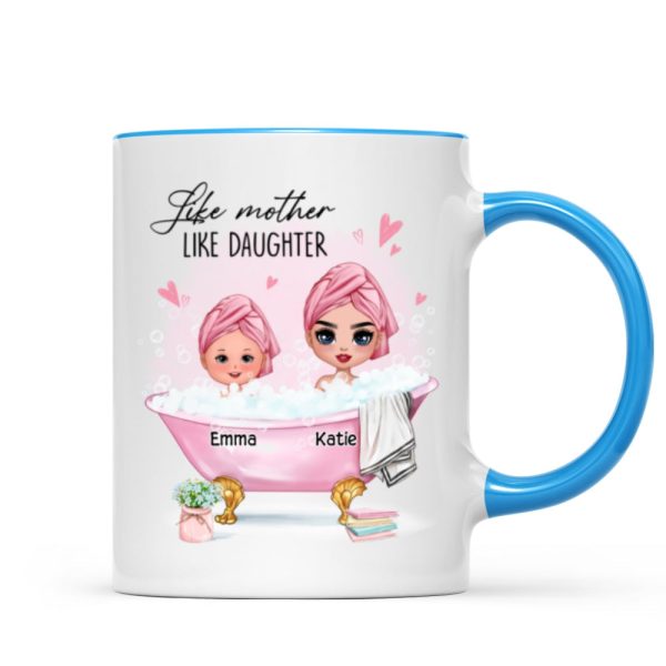 Doll Like Mother Like Daughter In The Bathtub Personalized Mug
