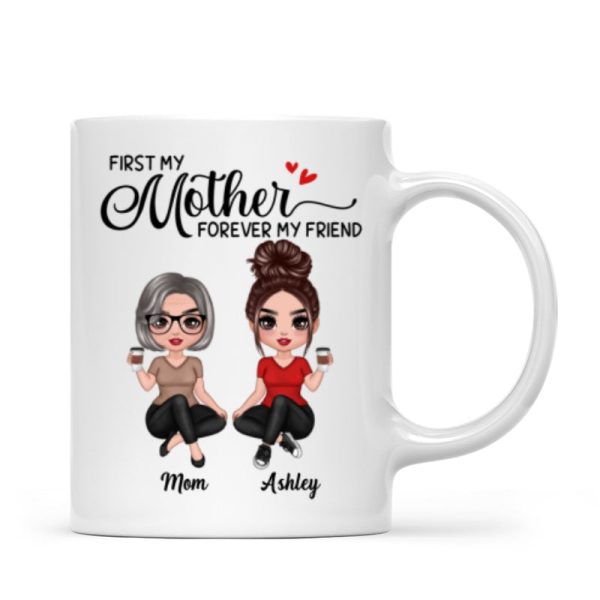 Doll Mom And Daughters Sitting Gift For Mom Daughters Personalized Mug