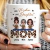 Doll Mom And Daughters Sitting On Leopard Word Like Mother Like Daughters Personalized Mug