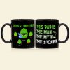 Dopest Dad Ever Personalized Coffee Mug, Black Mug BLM-02dnti050623