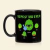 Dopest Dad Ever Personalized Coffee Mug, Black Mug BLM-02dnti050623