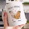 Double Trouble Funny Dog Lover Gift Personalized Mug