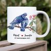 Dove Couple Personalized White Mug, Gift For Lover